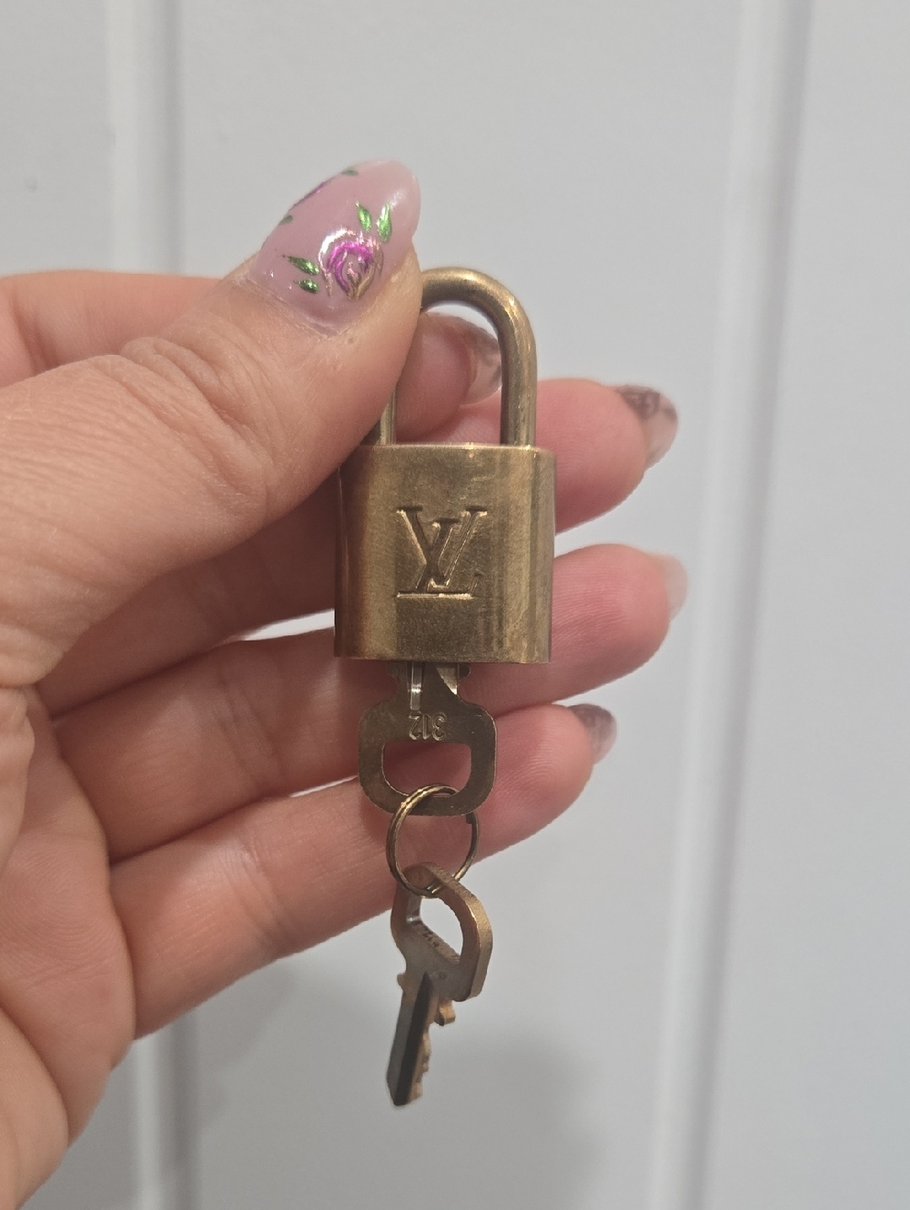 Louis Vuitton Gold-Tone Padlock Key Charm with Keys